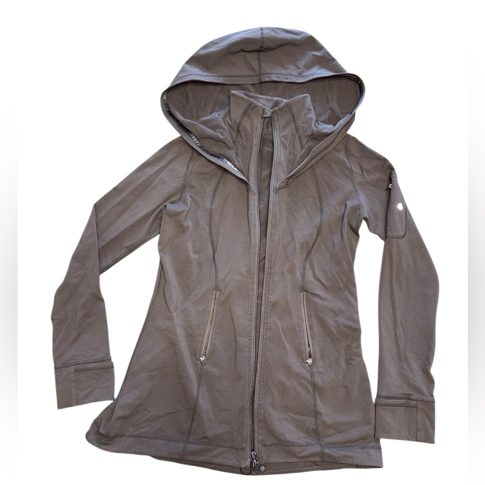 Lululemon Brown Long Hooded Jacket Womens 8